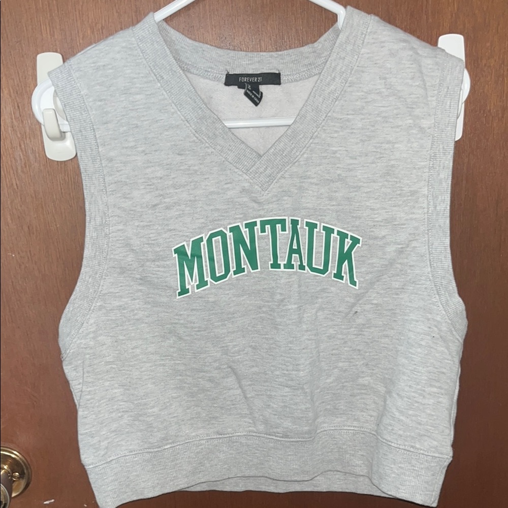 Gray Sleeveless Montauk Sweatshirt
